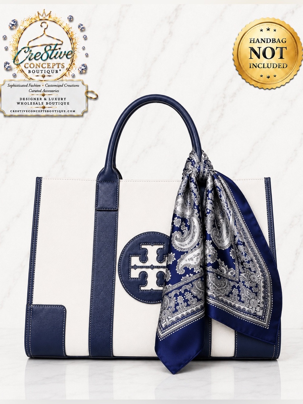 Luxurious, Paisley Satin Handbag/Shawl or Scarf Silky Square Versatile-Navy